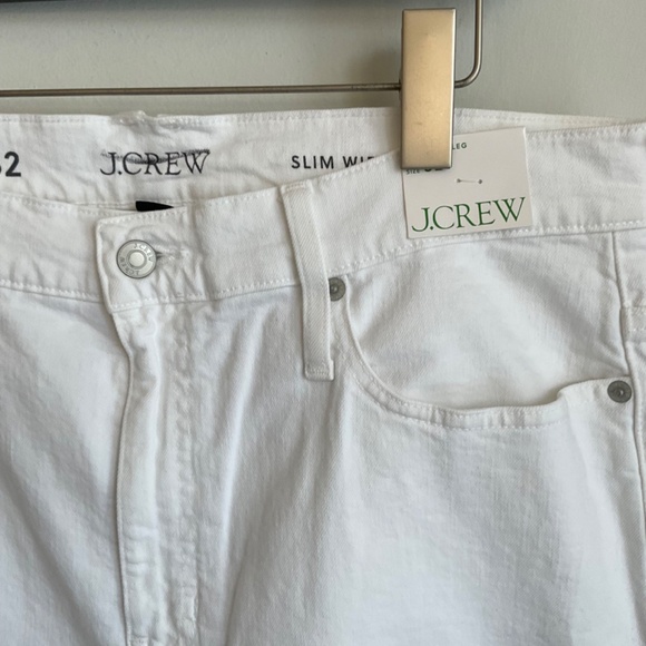 NWT J.Crew Woman’s  Slim wide-leg jean in white wash SZ Various - Picture 4 of 15
